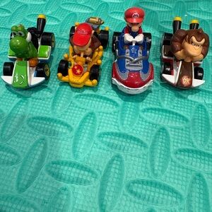 Racing Adventure Toy Cars Set - Red, Yellow, Green, Brown